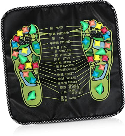 Fußmassagegerät 35x35cm aus Leder und Pp für Heimgebrauch | 1 Stück, Akupressurpunkte Stimulierend, Formstabil, zum Lösen von Spannung und Komfort