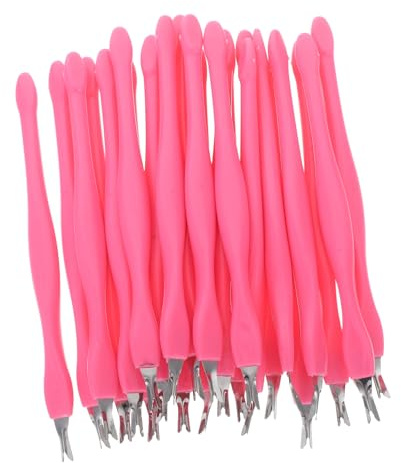 SHERCHPRY 24pièces Fourchette pour Cuticules Outil de Soin des Ongles Repousse-cuticules Précis pour Élimination des Peaux Mortes Usage à Domicile ou Salon