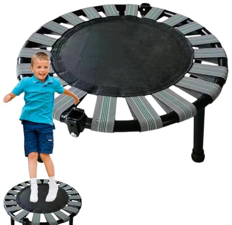 Mini Fitness Trampolino - Trampolino pieghevole - Esercizio di rimbalzo - di salto pieghevole | Mini silenzioso con un fitness pieghevole da 165 libbre per il gioco e l'allenamento