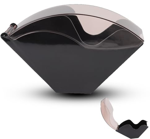 Soporte de filtro de café, 73x125x133mm/2.9x4.9x5.2in Papel de café Box de almacenamiento de la caja del ventilador de la cafetería Rack de papel de papel para suministros para el