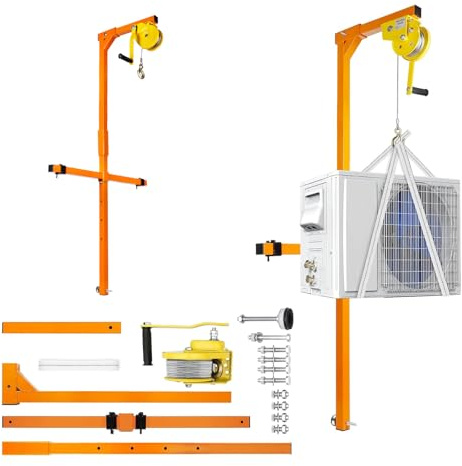 SnamicE Herramienta de elevación para Aires acondicionados de 50 pies, grúas de elevación para Aires acondicionados con cabrestantes manuales, para Piezas y Accesorio,