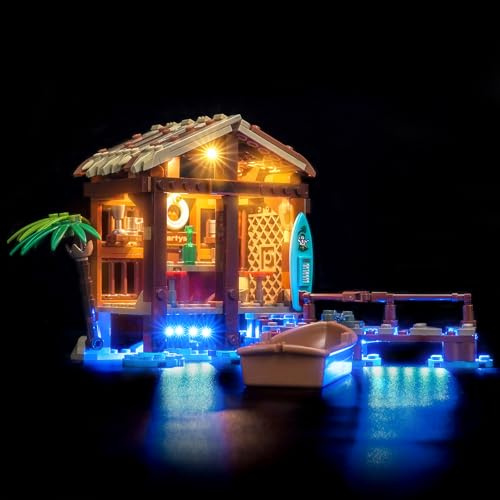LocoLee Led Light Set Compatible with Lego 75636 Windmill Village Hut Led Decoration Lighting Kit Compatible with Lego 75636 Building Blocks Model,Only Lights Set,No Model
