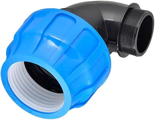RP RIEGOPRO – Codo Macho de Polietileno | Conector para Tuberías de Agua y Riego | Fitting PE 90° para Jardín y Agricultura (1 Unidad, 32mm)