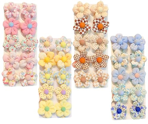 Baby hårband 40 st blommor hårband 2 tum söta gummiband ingen skada blomma hårsnodd småbarn för barn baby flickor småbarn tillbehör | elastisk