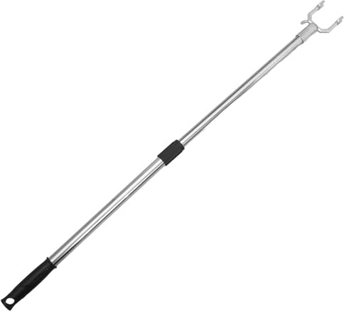FUOYLOO Asta Telescopica Appendiabiti in Acciaio Inox 56-91 Cm, Palo Stendibiancheria Retrattile per Uso Domestico, Supporto Salvaspazio per Abiti e Tende