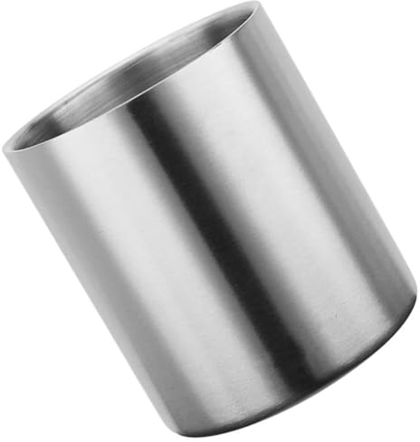 Milisten Mug en Acier Inoxydable Double Paroi 260 Ml, Gobelet sans Anse, Finition Brossée, Grosse Capacité, pour Café, Bière et Boissons Froides, Mug de Camping et Usage Domestique