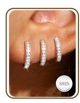 SMILYA 3 Paar Ohrringe Gold für Damen Gold Ohrring Creolen Stacks Silber Ohrringe Gold Hoops Earrings Schmuckgeschenke