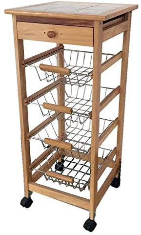Mueble Gestion Carrello portafrutta portaverdure con 4 cestini e cassetto Portaposate – Envios gratis Spagna Peninsula/Baleares