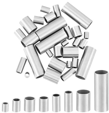 UNICRAFTALE 40Stk 5~25mm Rohr Abstandsperlen Edelstahl Perlen 3.5-8mm Großloch Spacer Perlen Metall Rohrperlen Rohr Zwischenperlen Für DIY Armbänder Halskette Schmuckherstellung