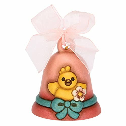 THUN - Campanella Limited Edition Pasqua 2022 - Linea Fiore in Fiore - Living, Arredare la Casa - Ceramica e Nastro - Ø 7cm; 8cm h
