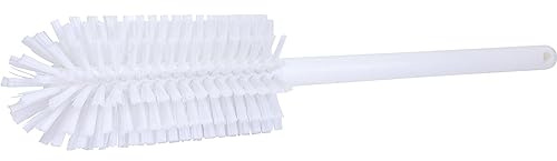 SPARTA Large Water Bottle Brush Ideal for Wide-Mouth Jars, Bottles and Tumblers, Dishwashing Tool with Handle for Home and Commercial Kitchens, Plastic, 16 Inches, White