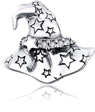 Bracelets à breloques en forme de tête de mort en forme de citrouille - En argent sterling - Pour Halloween, Cristal