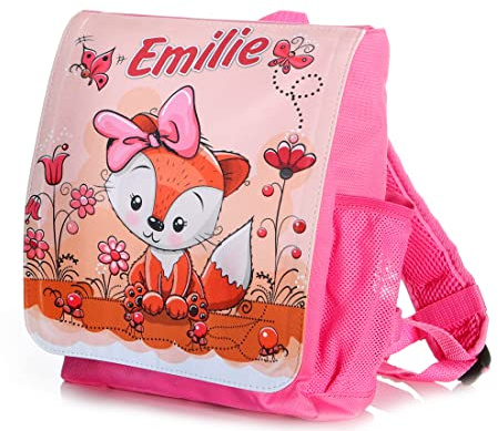 Unikatolo Kinder-Rucksack mit Name - Personalisierter Kindergartenrucksack - Kita-Tasche - Bedruckt