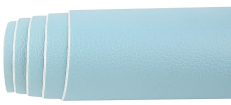 Surriba Selbstklebende Leder, Kunstleder Flicken Selbstklebend Reparaturset für Motorrad Sofa Rückenlehne Stühle DIY-Basteleien Handtasche 10 * 150 Art Seeblau