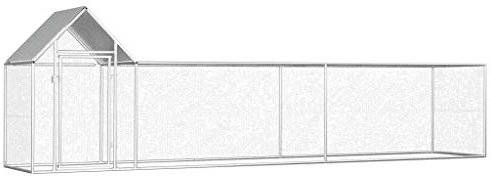 BULANED Hühnerstall, Kaninchenstall, Legenester Für Hühner, Hühnerhaus, Hasenstall Draußen, 5x1x1,5 m Verzinkter Stahl