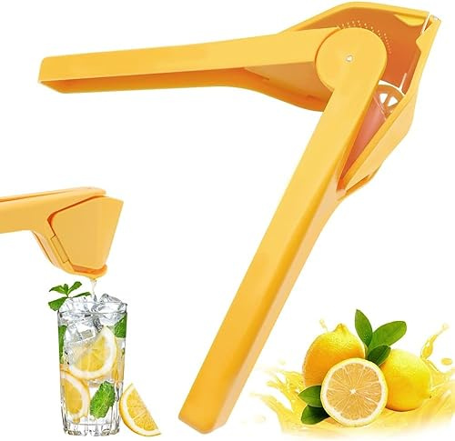 Loorri Exprimidor de limón, exprimidor de limón, exprimidor manual grande de cítricos que se pliega para el espacio, diseño ergonómico con pivote lateral, para frutas, limón, lima, cirto, fácil de