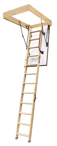4iQ Group Bodentreppe Gedämmt 120 x 70 cm - Dachbodentreppe U-Wert 0,86 - Dachbodenluke Raumspartreppe Innen - Bodenluke mit Treppe bis zu 150 kg Traglast