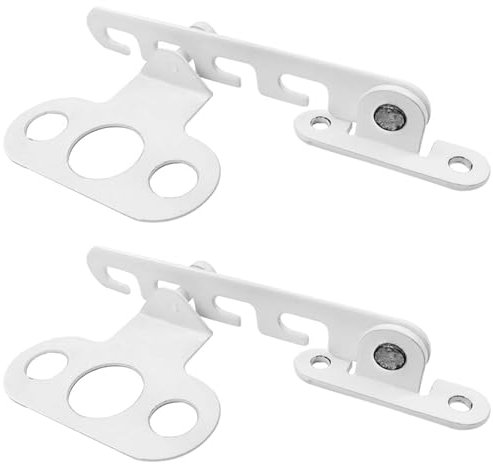 Oiieco 2 Piezas Tope De Ventana De Metal Blanco, Protección Antigolpes Con 4 Tornillos, Regulador Para Ventanas Oscilobatientes Y Puertas