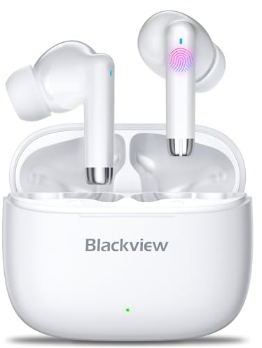 Blackview Cuffie Bluetooth AirBuds 4, Auricolari Bluetooth 5.3 Cuffie Wireless In Ear con Mic, Bassa Rumore Auricolari Senza Fili,36H, Controllo Touch,per iphone/Samsung/Android