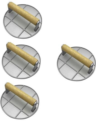 MAGICLULU 4 Pièces à hamburger ustensile de cuisine accesoire cuisine Ustensile pour burgers Dispositif de cuisine gril outil de fabrication de hamburgers d'aluminium