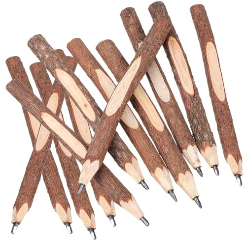WADY Holzbleistifte aus Graphit, 20 Stück, Rustikaler Zweig, Einzigartige Birke, Holzfällerlook, Holzstifte, Holz Bleistift, Partygeschenk