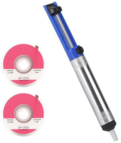 Entlötpumpe, Entlötsaugpumpe, Lötabsauger Sauger, Manuelles Löten Saugnapf, Pumpe Lötabsauger, Sauger Lötzinn Absaugpumpe, Lötmittel Sauger Vakuumpumpe, Desoldering Pump, Entlötlitze, Entlöten Docht