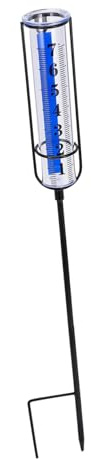Mipcase Misura Precisa Pluviometro da Giardino Dispositivo di Misurazione Dell'acqua Piovana da 7 Pollici Pluviometro Esterno Tubo Rimovibile