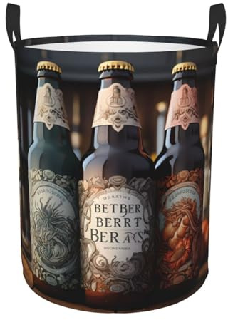 3 bottiglie di birra cestino circolare organizzatore giocattolo cestino vestiti sporchi smistatore/cesto portabiancheria pieghevole/per camera da letto bagno