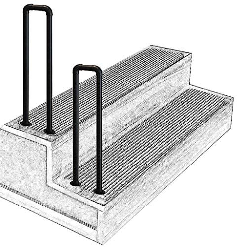 Piquet d'escalier en métal pour marches en béton et en bois, escalier extérieur, balustrade pour balcons et terrasses