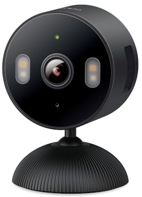 Tapo 1080p Indoor/Outdoor Security Camera, C104, HybridCam Black | Free Person/Motion/Baby Cry Detection, Color Night Vision, IP65 Weatherproof, SD/Cloud Storage, Works w/Alexa & Google Home