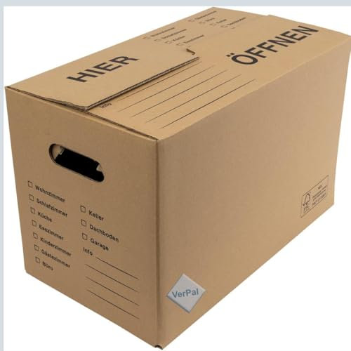 VERPAL Umzugskarton, (LxBxH), 520x280x320mm, doppelwellig, 5 Stück