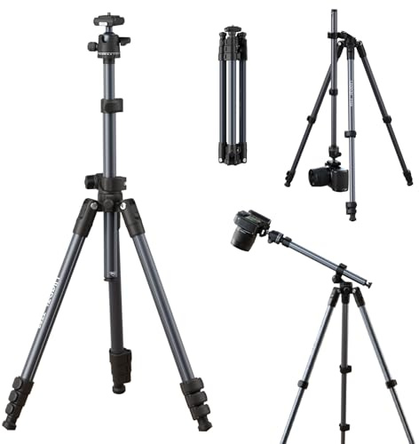 ULANZI TT59 175cm Horizontal Kamerastativ mit Uka Schnellwechsel 360° Panorama Kugelkopf, 180° Vertikal Mittelsäulenachse, Faltbares Aluminium Stativ für DSLR, Handy(Gewicht 1,25 kg, 10 kg Tragkraft)
