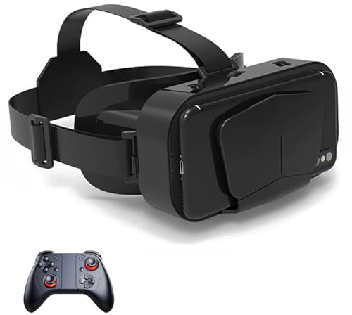 3D VR Gafas de Realidad Virtual, Gafas VR Auriculares con Lentes HD Anti luz Azul, Compatible con Smartphones de 4,7–6,6 Pulgadas, por Android/Phone, Regalo para niños y Familia(C)