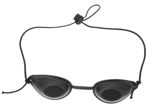 HONMEET Protection Uv Ipl Lunettes de Sécurité Rigides Noires Cache-œil Anti-lumière Bleue pour Patients Photonucléaire