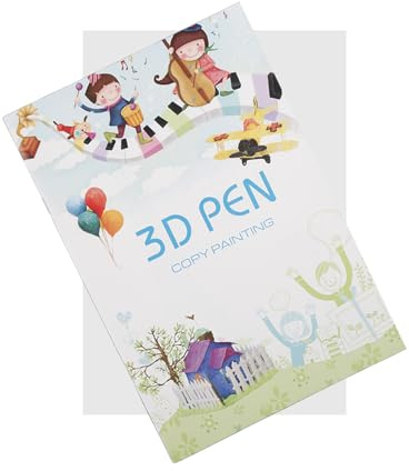 Wellrun 3D Printing Pen Tracing Book with 40 Patterns and Transparent Templates,Reusable Drawing Copy Sheets for 3D Pen Art Craft DIY Projects