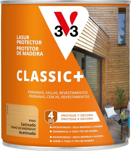 V33 Protector Decorativo de la Madera Classic+ Satinado Pino 750ml