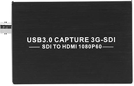 POENVFPO Scheda di Acquisizione Video, Dispositivo di Acquisizione SDI da HDMI a USB 3.0 1080p 60fps con Audio per Streaming Live, Registrazione di Giochi e Produzione Video