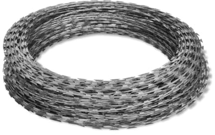 Genérico Alambre de espino Rollo helicoidal 2 uds Acero galvanizado 100m,Bricolaje,Accesorios de Bricolaje,Cadenas, Alambre y cuerda-3057512