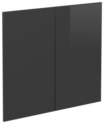 Vicco Kitchen front Raul, Anthracite high gloss, 79.2 x 71.3 cm furniture front for the sink base cabinet, suitable for Raul kitchen cabinets for easy installation