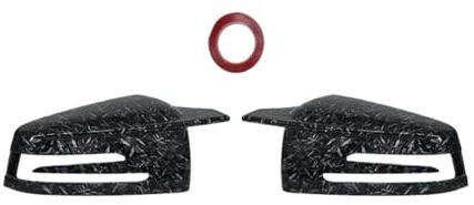 Tür Spiegelkappen Carbon Look Seitenflügelspiegelabdeckung Für Für Benz Für W176 W246 W204 W212 W221 C117 Seitenrückspiegelkappenabdeckung(Forged Grain)