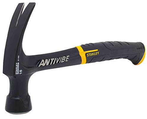 Stanley 51 – 163 16 oz FatMax Xtreme AntiVibe – Martillo de clavar con garra lisa – 13/1/2 pulgadas de longitud