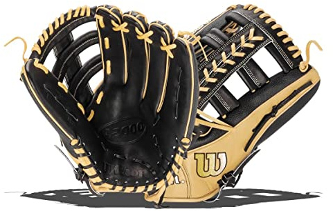 Wilson 2023 A2000 Superskin 1810 (di), Outfield-Guanti da Baseball Unisex, Nero/Biondo, 12.75