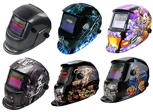 WELDING HELMET AUTO DARKENING SOLAR POWERED Welder Helmet Mask with Lens - CE Approved Professional Weld Tig Mig Arc Hi-Tech Grinding Function Protective Gear for Eye Face Protection (Robot)