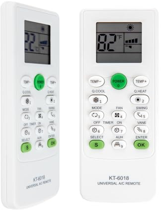 Universal 6000 in 1 LCD AC Remote Control, Works with Mitsubishi LG & More | Works with Mitsubishi, Toshiba, Hitachi, Fujitsu, Daewoo, LG, Samsung, Electrolux, Sanyo, AUX. 6000-in-1 LCD remote.