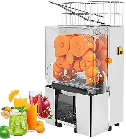 HLGKBY Electric Citrus Juicer, Orange Juice Squeezer with 2 scrap box Brushed Stainless Steel automatic Extractors Fresh Juice making machine for orange, lemon and Grapefruit