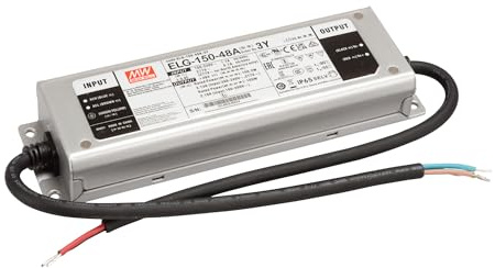 Mean Well ELG-150-48A-3Y - Transformador LED (voltaje constante, corriente constante, 150,2 W, 1,56-3,13 A)