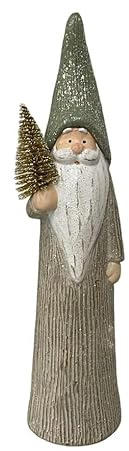 Trend Line Dekofigur Keramik Weihnachtsmann 34 x 8 cm grün-weiß Figur