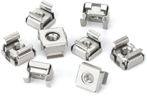 esmen Sicherungsmuttern 5/10 Stück Edelstahl-Quartett-Schwimmeinsatzmutter M4 M5 M6 M8 Vierkantloch-Hardware-Käfigmuttern Bolzen Muttern