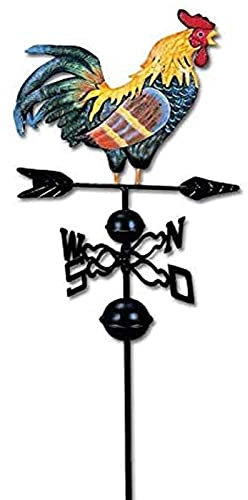 WDWDW Veleta de Metal Vintage con Forma de Gallo para jardín, Veleta de Metal con Forma de Gallo Retro para tejado, choza y Patio Que Indica la dirección del Viento