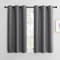 NICETOWN Vorhang Blickdicht Kurz Vorhänge Grau 2er Set H120 x B107 cm Verdunklungsvorhänge mit Ösen Gardinen Fenster Fenstergardinen Modern Scheibengardinen 120 cm Thermal Curtains, H120 x B107 cm